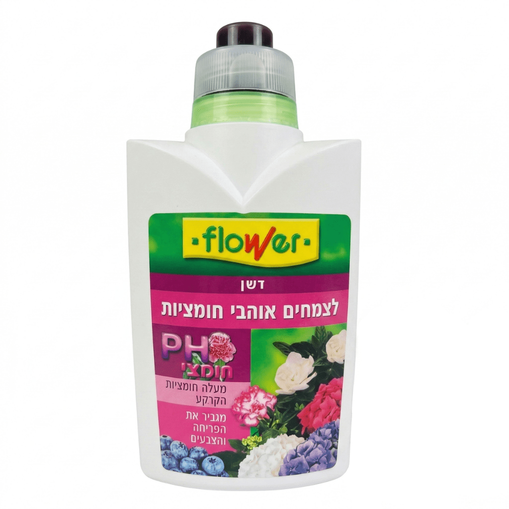 בקבוק דשן לצמחים אוהבי חומציות Flower, 500 מ״ל