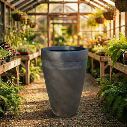 כד פלסטיק כתר שחור גבוה קל משקל קוטר 44 ס"מ גובה 72 ס"מ