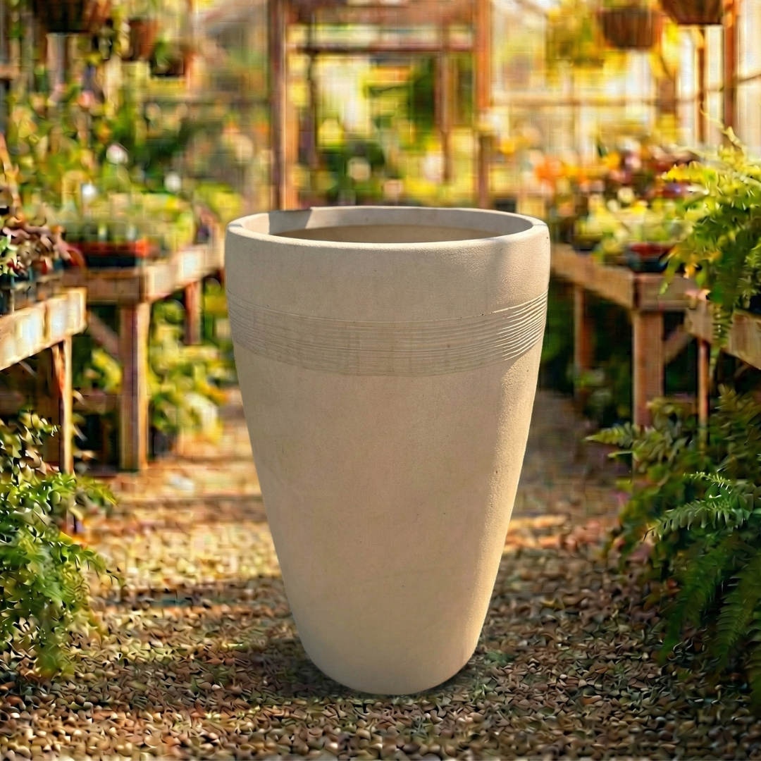 כד פלסטיק שמנת בצורת כתר קוטר 44 ס"מ גובה 72 ס"מ