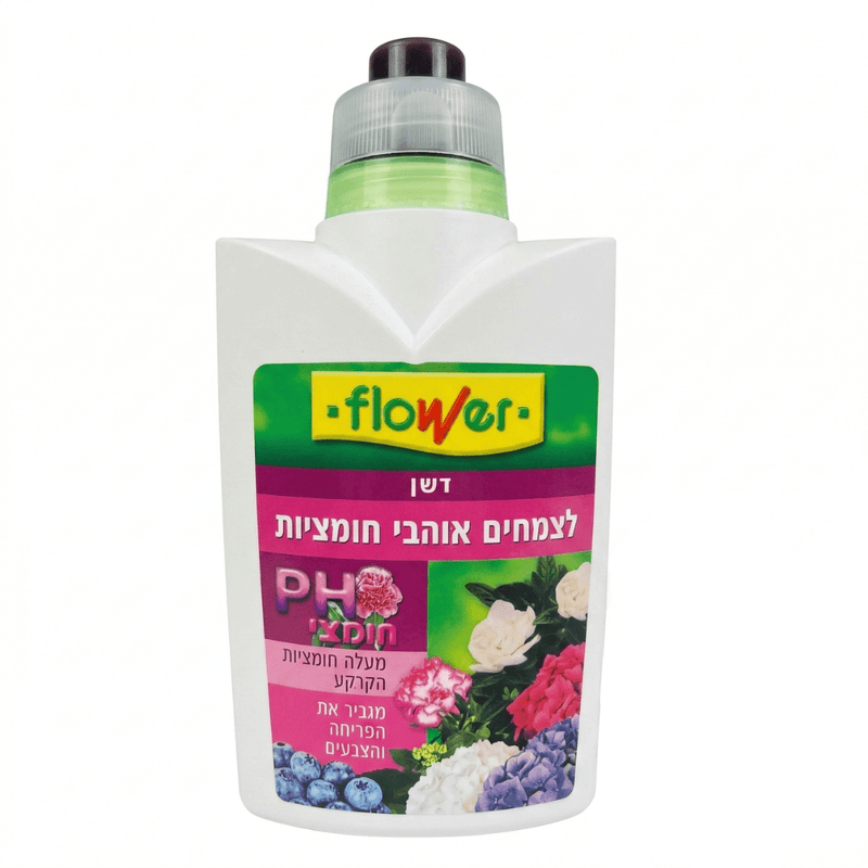 בקבוק דשן לצמחים אוהבי חומציות Flower, 500 מ״ל
