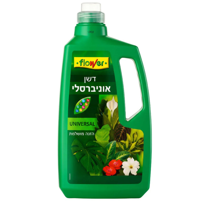 בקבוק דשן אוניברסלי נוזלי Flower, 1.2 ליטר